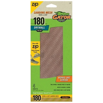 Mesh Drywall Sanding Sheets, 180 Grit, 4-Pk.