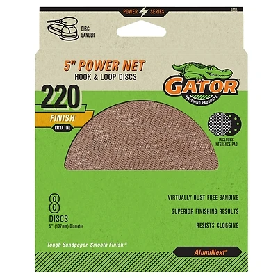 Mesh Sanding Discs, 220 Grit, 5 In., 8 Pk.