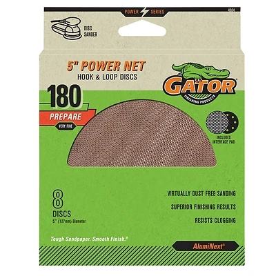 Mesh Sanding Discs, 180 Grit, 5 In., 8 Pk.