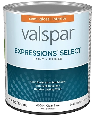 Valspar 028.0043004.005 Interior Semi-Gloss Paint and Primer, Quart