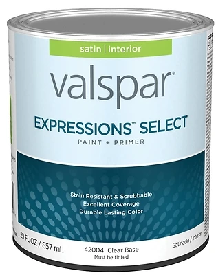 Valspar Paint And Primer Interior Satin, Quart