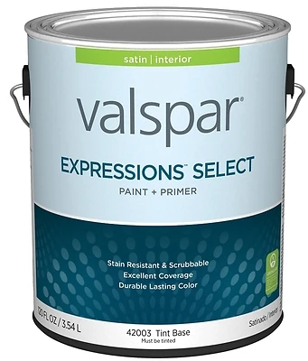Valspar Paint And Primer Interior Satin Tintable Base, 1 Gallon