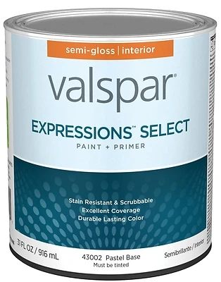 Valspar Paint And Primer Interior Satin Base, Quart