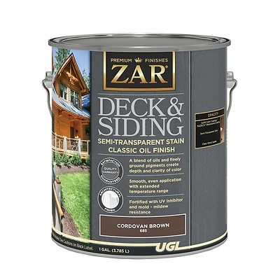 Stain Wood Semi-transparent Cedar Vanilla Brown Gallon