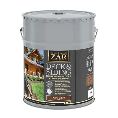 Stain Wood Semi-transparent Rustic Brown 5 Gallon
