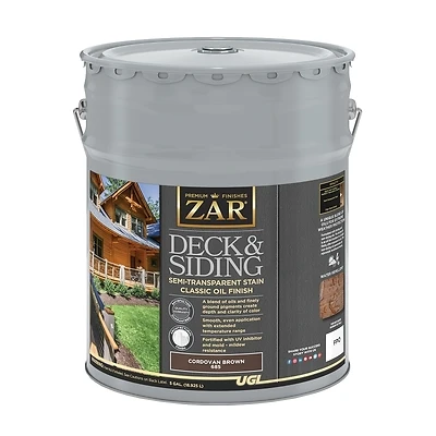 Semi-transparent Wood Stain And Sealer, 5 Gallon, Brown