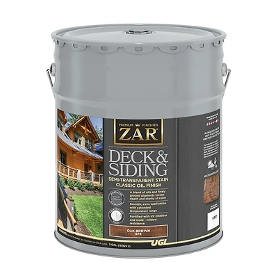 Stain Wood Semi-transparent Oak Brown 5 Gallon