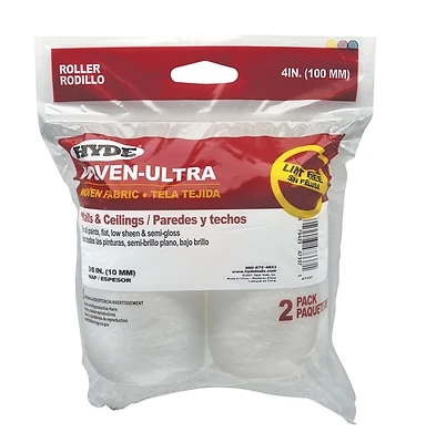 4 In. Woven Ultra Roller Cover, 3/8 In. Nap, 1-1/2 In. Core, 2 Pk