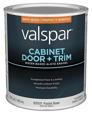 Enamel Cabinet, Door, And Trim Semi-gloss Paint - 1 Quart