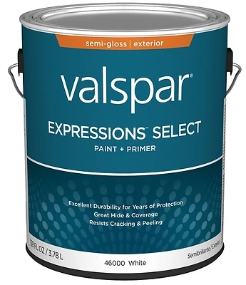 Exterior Latex Paint And Primer, Extra Smooth, White, Gallon