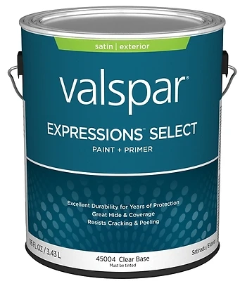 Paint And Primer Exterior Satin Clear Gallon 100% Acrylic Formula
