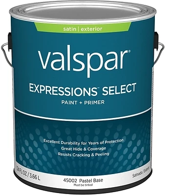 Paint And Primer Exterior Satin Pastel 1 Gallon
