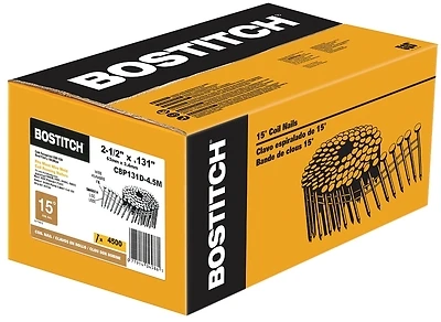 2.5" X 0.131" Ring Shank Coil Nails For Various Nailers