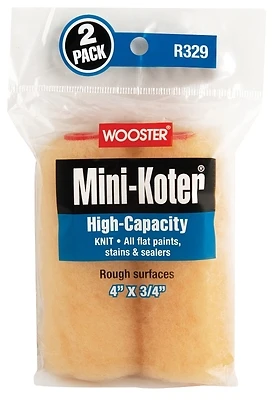 Wooster Mini Roller Cover 3/4 In Nap 4 In Length For All Flat Paints And Stains