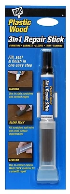 Plastic Wood 3-in-1 Repair Stick - Perfect Brown For Wood Surfaces