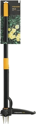 Fiskars 78806935C Triple-Claw Weeder, Stainless Steel, 39 In Handle