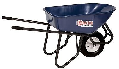 85730 Industrial Wheelbarrow, Steel, 1-wheel, 16 In Standard Knobby Tire