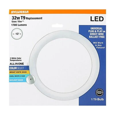 16w Led Circline Bulb, 12 Inch, 3 Color Temperatures, G10q Base