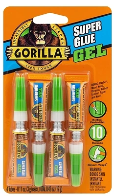 Super Gel Adhesive 4 Tubes Of 3 Grams Each - Strong And Versatile
