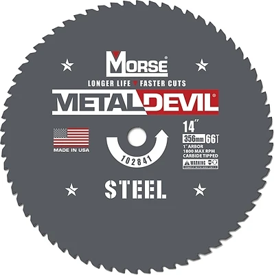 Metal Devil Circular Saw Blade 14 Inch 66 Tooth For Steel Cutting
