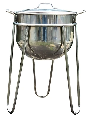 800-108 Stainless Steel Kettle With Stand, 8 Gallon Capacity