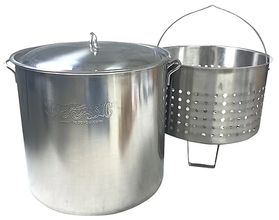 1192 Stainless Steel Boiler With Elevated Steam Basket, 82 Quart Capacity