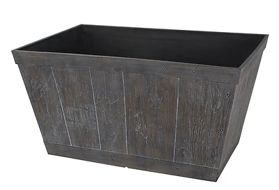 S17060122-01-a Barn Planter, 12 In H X 24 In W, White Wash
