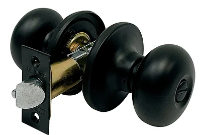 Privacy Tubular Knob Lock In Matte Black - Model Tfx910bsr4v24