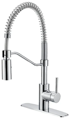 Pull-down Kitchen Faucet With Dual Sprayer And Chrome Finish