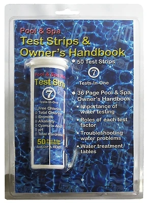 Jed Pool Tools 00-492 Pool Test Kit, 7-Way, 50 Strips