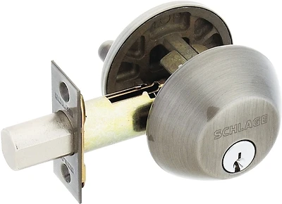 Schlage B60n620 1-cylinder Deadbolt Lock In Pewter Finish