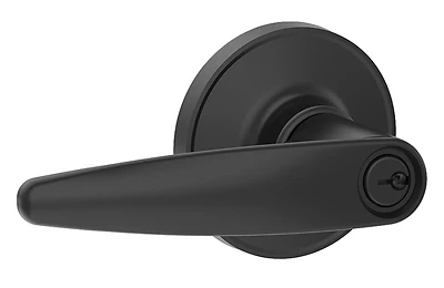 Dover Lever Keyed Entry Lock Set In Matte Black - Model J54dov622