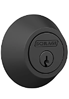 Single Cylinder Deadbolt Lock In Matte Black Finish - Model Jd60622