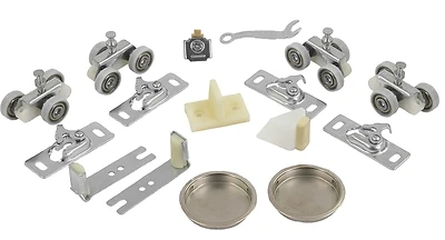 Bypass Door Hardware Track Set, 72 Inch Length, 2-door, Maximum 200 Lb Capacity