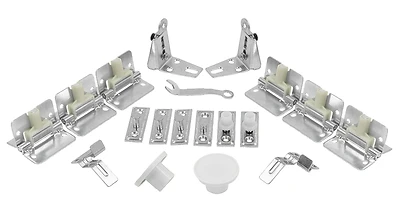 4-panel White Steel Track Set For Bi-fold Doors, 72 Inch Length