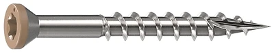 Deck Screw Trim T15 Tan 1-5/8 Inch No. 8 Marine Grade 100 Count