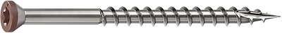 Deck Screw Trim T15 Brown 2-1/2 Inch No. 8 Marine Grade 100 Count