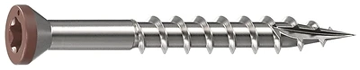 Deck Screw Trim T15 Brown 1-5/8 Inch No. 8 Marine Grade 100 Count