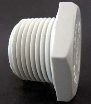 1-1/4 Inch Pvc Schedule 40 Pipe Plug With Mpt Connection - 150 Psi