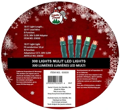 03830 Multi-color Rice String Light, 10-lamp, 3 Vdc, 3.6 W