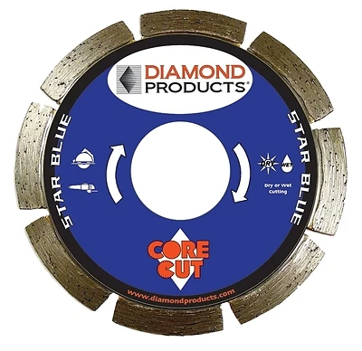 E2b 4 Inch Segmented Diamond Blade, 0.7 Inch Thick, 7/8 Inch Arbor