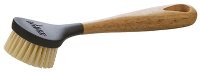 Scrbrsh Ergonomic Scrub Brush, 10 Inch Overall Length, Black/brown/natural Handle