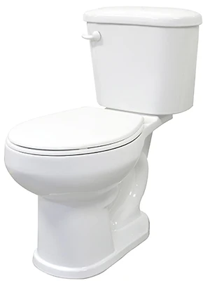 Cato Round Toilet Bowl, White, 1.6 GPF, 15 In. Rim, 3 In. Flush Valve