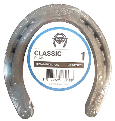 Farrier Classic Plain Horseshoe #1 Steel 1/4 In Thick 5.4 In Length