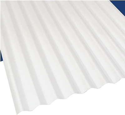 26 Inch X 12 Feet Pvc Corrugated Roofing Panel - White