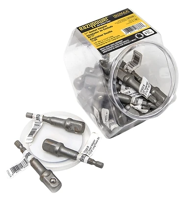 1/2 Inch To 1/4 Inch Socket Adapter, Hex Drive, 2-15/16 Inch Length