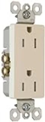 885trlacc8 Duplex Decorator Tamper Resistant Receptacle, 15-amp, Light Almond