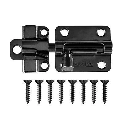 2-1/2 Inch Black Plated Self-adjustable Barrel Bolt Lock - Model 240
