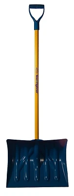 Mount Waldo 18SFSB Poly Snow Shovel, Steel Handle, Blue