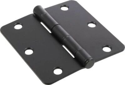 853581 0.25 x 3.5 in. Round Corner Door Hinge, Oil Rubbed Bronze - Pack of 3